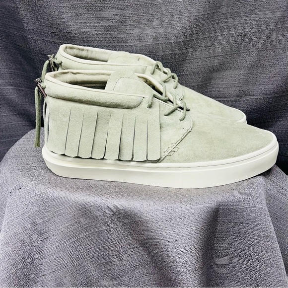 Clear Weather Men's One-O-One Suede Fringe Sneakers in Elm US 10 - Picture 5 of 10